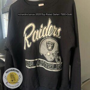 Los Angeles Raiders Champions Crewneck Sweatshirt shirt black y2k